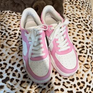 ALO Yoga Pink and White Women's Sneakers